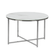 Beliani QUINCY Table basse - Blanc - Verre de sécurité - Rond