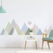 Ambiance Sticker Ambiance Muurstickers – decoratie voor slaapkamer woonkamer – zelfklevend, enorm, Scandinavische bergen Jura – 120 x 180 cm