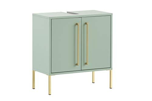 Schildmeyer Wastafelmeubel Gloria 146545 - mint/goud - 61,2 x 57,1 x 30,1 cm