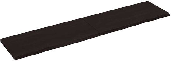 vidaXL Wandschap - behandeld - massief - eikenhout - donkerbruin