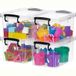 Goodivery - Boîte de rangement en plastique avec couvercle - Transparent - 4L/Set de 4