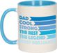 Bellatio Decorations Mok voor papa - Beste papa - Blauw - Keramiek - 300 ml