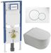 Geberit QeramiQ Dely Swirl Toiletset - Hangend toilet - Keramiek - Glans wit