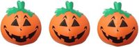 Jet Creations 3x Opblaasbare LED pompoen - Halloween/horror decoratie/versiering