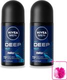 Nivea Men Déodorant Bille Deep Beat 48 heures 50 ml - 2 Pièces