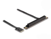 Delock 64220 Adaptateur M.2 Clé A+E vers PCIe x16 NVMe avec câble de 20 cm coudé