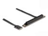 Delock 64220 Adaptateur M.2 Clé A+E vers PCIe x16 NVMe avec câble de 20 cm coudé