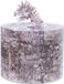 Decoris kerstslinger - met sterren - lichtroze - lametta - 700 cm