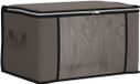 vidaXL Opbergdoos met transparante zijraam grijs 50 x 30 x 25 cm