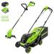 Greenworks 24 V accu-grasmaaier & randsnijder combi