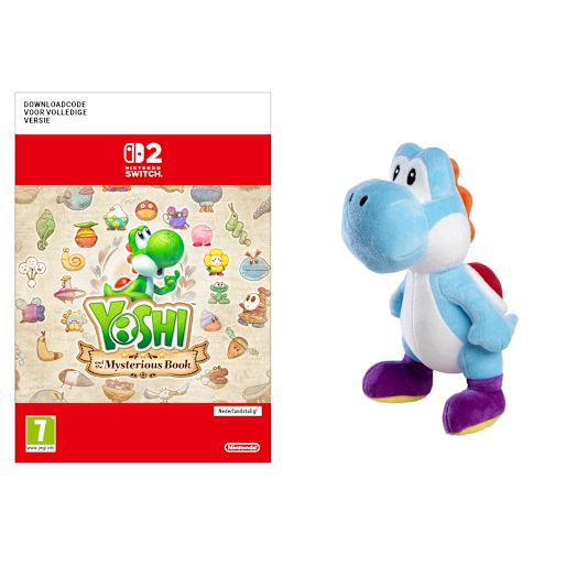 Nintendo Yoshi and the Mysterious Book + Knuffel van lichtblauwe Yoshi