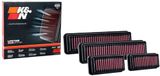 K&N Luchtfilter geschikt voor BMW X3M G01/X4M G02 L6-3.0L Facelift 2020 - 4-delige set (33-3160)