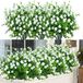 ArtBloom Kunstbloemen voor buiten, uv-bestendige kunstmatige buxusplanten, kunstmatig groen voor binnen en buiten, voor hangmanden, tuin, veranda, vensterbank, bruiloft, landelijke decoratie, 6