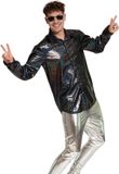 Partychimp Shiny Disco Shirt Zwart voor Heren