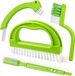 OEM 4-in-1 multifunctionele reinigingsborstel - Schrobborstel - Borstel voor voegen - Robuuste reinigingsborstel - Ideaal voor diverse huishoudelijke toepassingen, zoals douche, badkamer, keuken, voegen en vloerreiniging (groen)