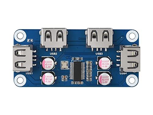 Waveshare USB HUB HAT (B) For Raspberry Pi 4B/3B+/3A+/2B/Zero/Zero W/Zero WH - 4x USB 2.0 Ports