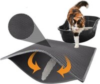 Jumada's Kattenbakmat 45x60cm: Waterdicht, Dubbele Laag, Met Filter - Zwart