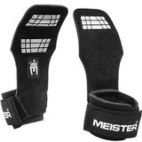 Meister Elite Leather Gewichtheffen Grips w/Gel Padding (Paar) - Zwart, Klein/Medium