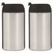 Merkloos / Sans marque Inspirion Gmbh Thermosbeker/warmhoudbeker Koffie To Go - 2x - metallic zilver - 290 ml - dubbelwandig - met schroefdop