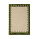 Flair Rugs laagpolig wollen rechthoekig vloerkleed 290x200 cm - olijfgroen