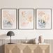Lot de 3 affiches / posters triptyque - Feuilles - 40x50 cm