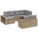vidaXL 11-delige Tuinset met Kussens, Poly Rattan, Beige