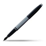 Cross Calais vulpen (F-veer, incl. zwarte inktcartridge en premium geschenkdoos) mat grijs
