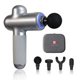 Hi5 Sportster 10331 massagepistool met 4 koppen, 850 g, zilver