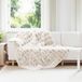 vidaXL Antislip deken van imitatie konijnenbont Olite 4 st Wit