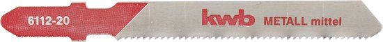 kwb 611220 Lames pour scie sauteuse, scie à chantourner et scie alternative, gris, 2 pièces