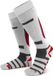 NORMANI 2 paar skikniekousen "Ripp" unisex wit/grijs/rood maat 47-50