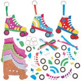 Baker Ross FN074 Rolschaatsen Mix & Match Sleutelhanger & Tashanger Sets - Pak van 8, Sleutelhanger Knutselsets voor Kinderen