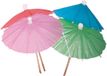 Merkloos IJs parasols - gekleurd - 45 stuks - dessert/cocktail parasolletjes - 10 cm