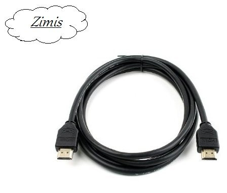 Zimis 1.8M HDMI-naar-HDMI-kabel - Gouden connectoren - Voor gebruik met HD-tv's/Xbox 360/PS3 etc