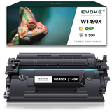 EVOKE HP Toner W1490X + Chip Zwart | 9500 Pagina's | W1490A 149A XL
