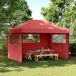 Prolenta Maison Exclusive Opvouwbare Partytent met Pop-up Systeem en 3 Zijpanelen, Bordeauxrood
