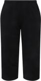 Ulla Popken - Dames - 7/8-joggingbroek met rechte pijp en elastische tailleband - Klassiek zwart - Maat 54+