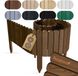 Floranica Rollborder Flexibele houten hek 200 x 10 cm Bruine Dennenhout Gazonafscheiding