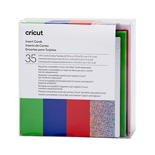 CRICUT Invoegen Regenboog Schalen | 12,1 cm x 12,1 cm Maat S40 | 35-Pack | voor gebruik Card Mat