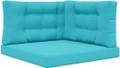 vidaXL Coussin de banc d'extérieur Polyester Turquoise 80 x 80 cm