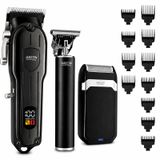 MY2 TEC 3-in-1 elektrische haarkapper, scheerapparaat, trimmer, oplaadbare baardverzorgingsset, multifunctionele haarkapper voor mannen, stille werking