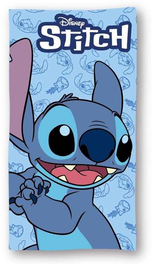 4KidsOnly Lilo & Stitch strandlaken Blauw Polyester 70 x 140 cm