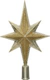 Decoris piek - ster vorm - champagne - kunststof - 25,5 cm