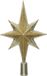 Decoris piek - ster vorm - champagne - kunststof - 25,5 cm