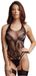 Le DesirShots - Le Désir Shots Le Désir Kruisloze Halter Teddy met Strass - One Size black O/S