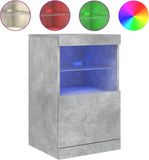vidaXL Dressoir met LED-verlichting 41x37x67 cm betongrijs