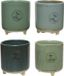 Merkloos Kaemingk Planter stoneware dia7.50-L7.50-H8.50cm ass