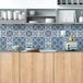 Ambiance Sticker Zelfklevende tegelmuurstickers voor keuken en badkamer - 9 Tullia Azulejo tegelstickers - 9 stickers 10x10cm