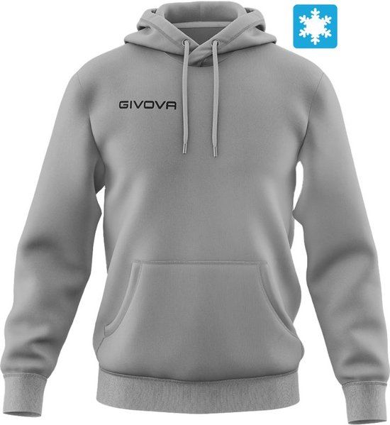 Givova Hoodie Cotton Sweatshirt Gray L - Unisex