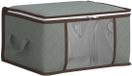 vidaXL boîte de rangement avec fenêtre latérale transparente gris 43 x 34 x 23 cm